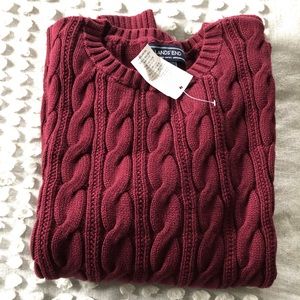 BRAND NEW Lands End Drifter Cable knit sweater